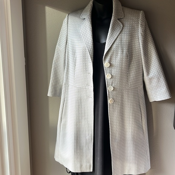 Curling Collection Jacquard 3/4 Sleeve Jacket- Made in France - Picture 3 of 16